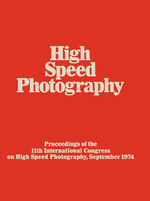 cover image of High Speed Photography